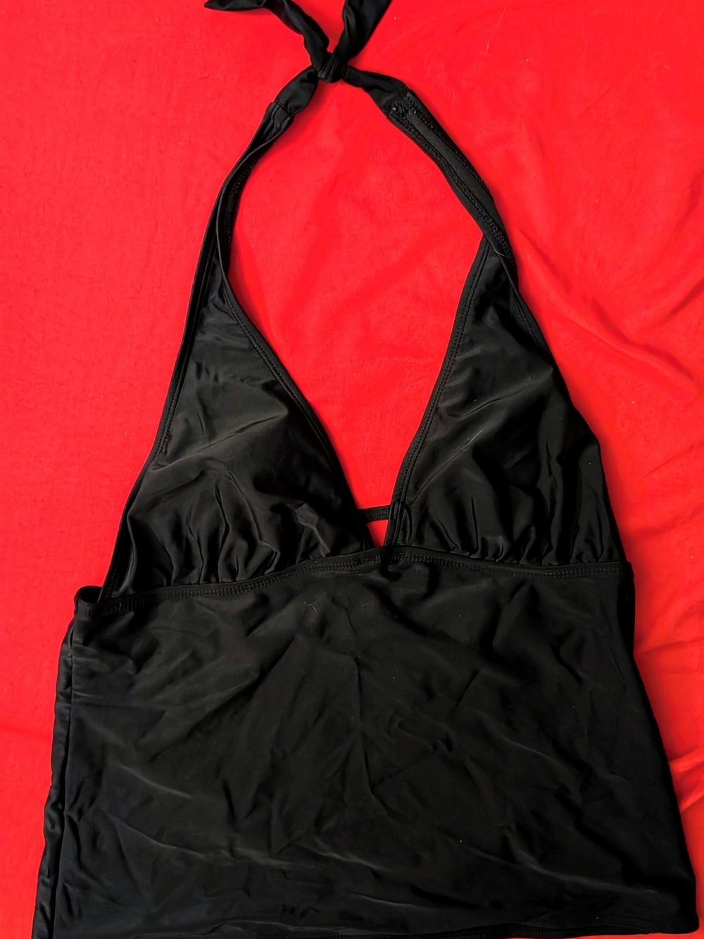 Old Navy Black Halter Tankini Top
